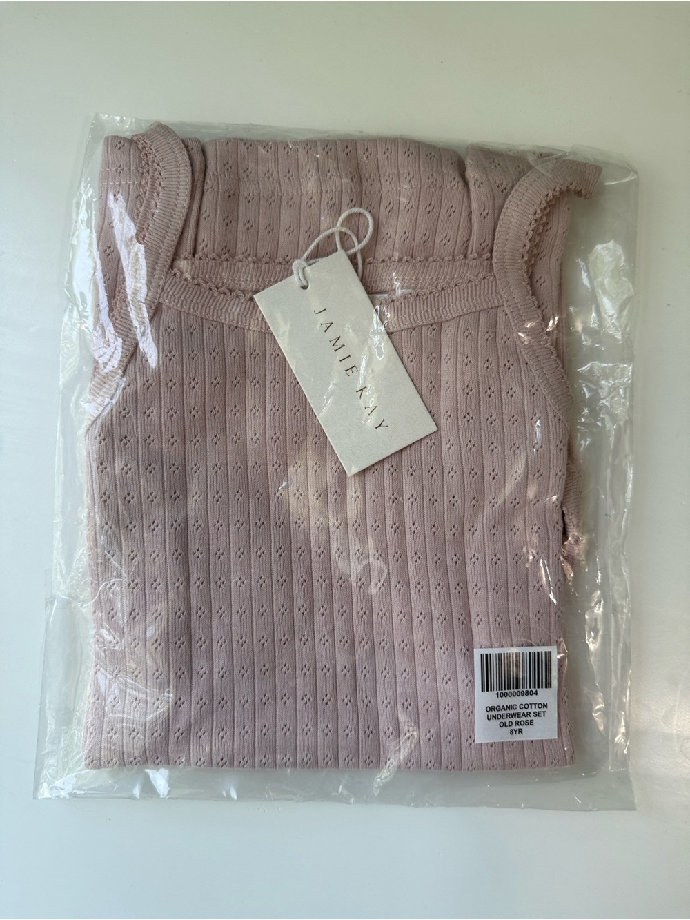 Jamie Kay Girls Ribbed Tank & Underwear Sleep set- Dusty Pink